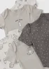5 Pack Baby Grey Milk Club Bodysuits (Newborn-23mths) - First Size Image 2