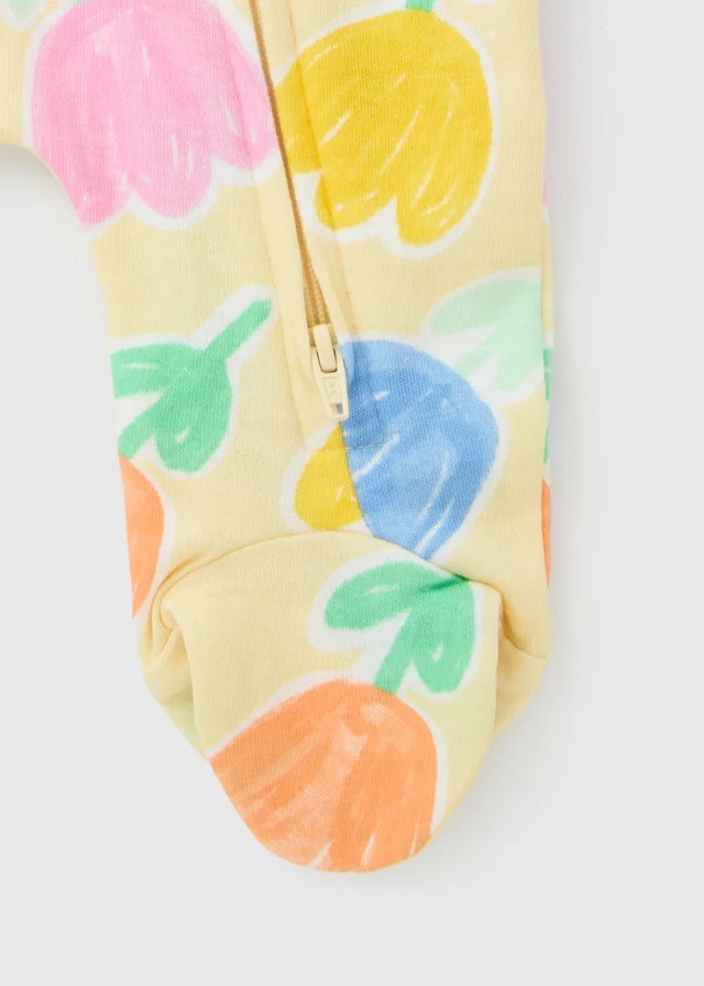 Baby Yellow Tulip Zipped Sleepsuit (Newborn-23mths)