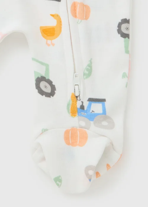 Baby Boy Zip Up Sleepsuit (0-24 Mnths) - First Size Image 2