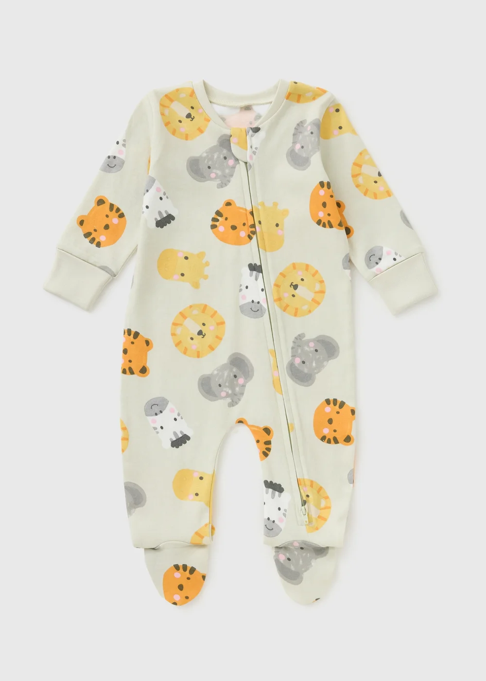 Baby Sage Safari Zipped Sleepsuit (Newborn-23mths) - First Size Image 1