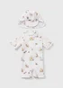 Winnie The Pooh Baby Surf Suit & Hat Set (Newborn-23mths) - Age 0 - 3 Months Image 1