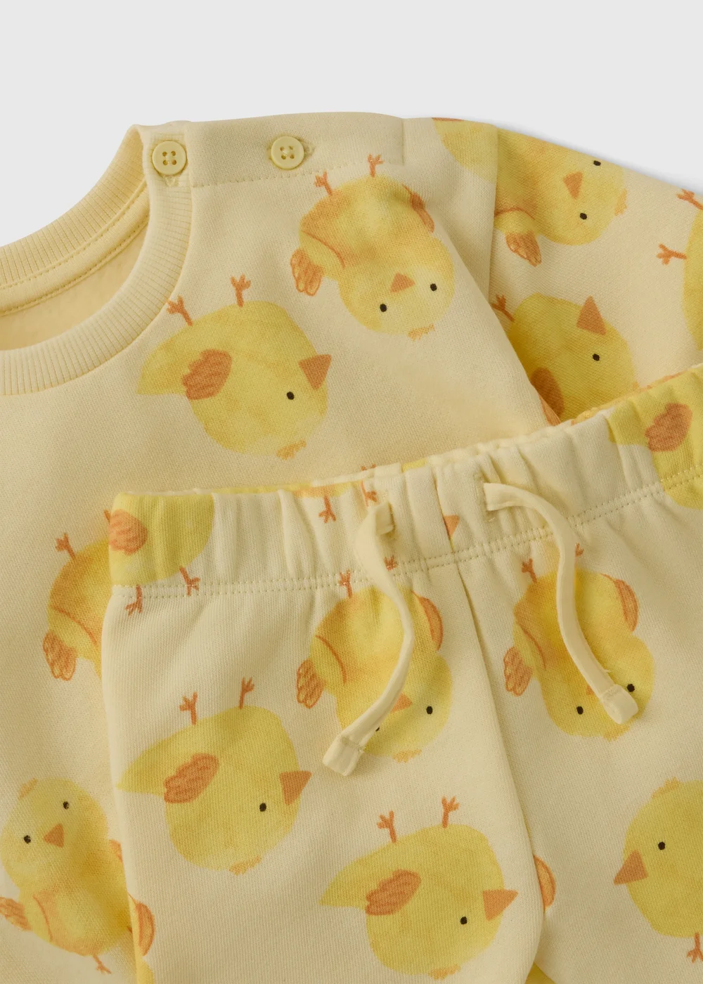 Baby Yellow Chick Sweatshirt & Jogging Bottom Set (Newborn-23mths) - Up to 1 Month Image 2