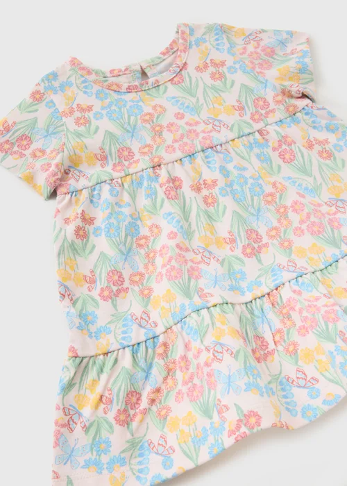 Baby Multicolour Flower Dress (Newborn-23mths) - Up to 1 Month Image 2