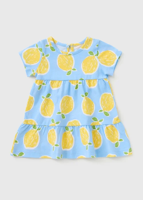 Baby Blue Lemon Dress (Newborn-23mths) - Up to 1 Month Image 1