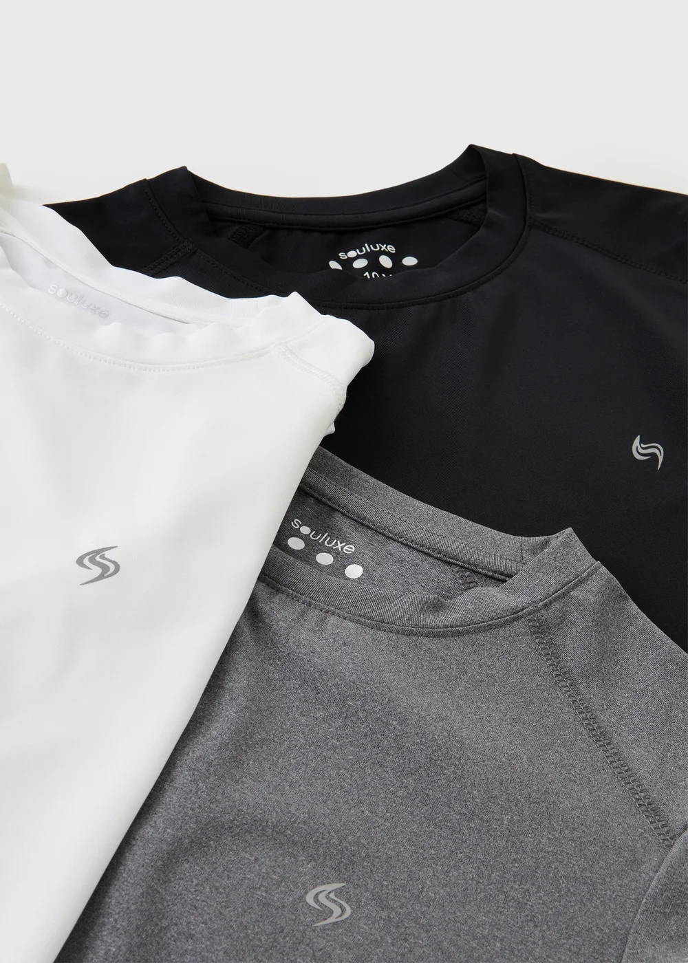 Souluxe 3 Pack Boys Black Sports T-Shirts (7-15yrs) - Age 7 Years Image 2