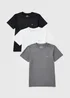 Souluxe 3 Pack Boys Black Sports T-Shirts (7-15yrs) - Age 7 Years Image 1