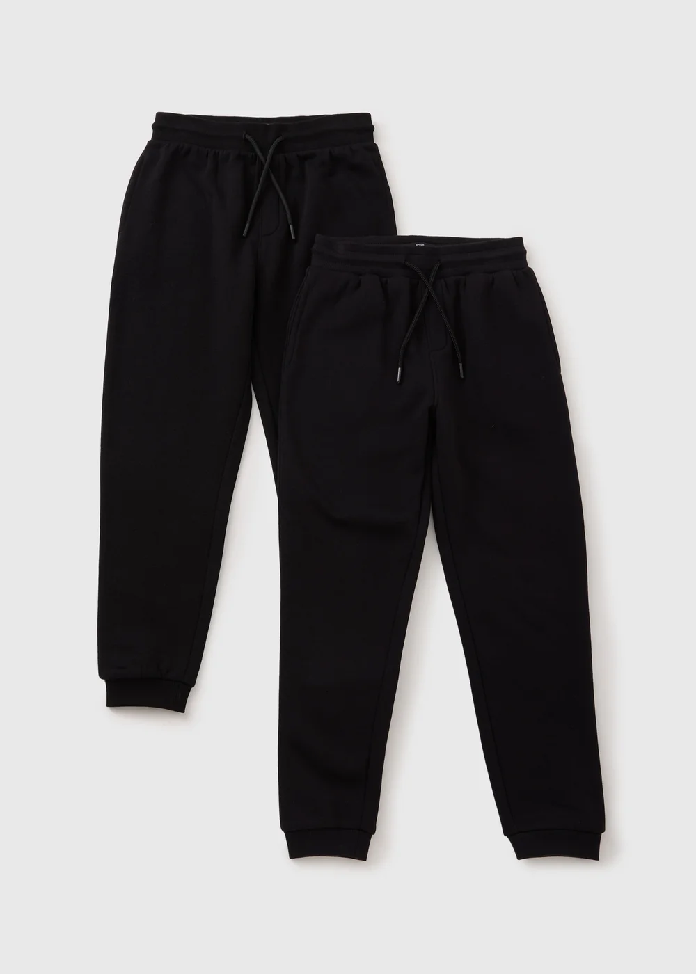 2 Pack Boys Black Joggers (7-15yrs) - Age 7 Years Image 1