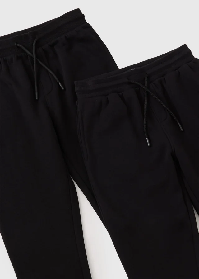 2 Pack Boys Black Joggers (7-15yrs)