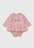 Baby Pink Mesh Tutu Bodysuit (Newborn-12mths) - First Size Image 1