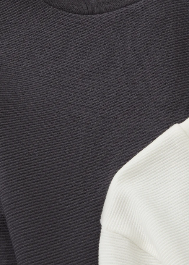 3 Pack Boys Grey Ottoman Ribbed Sweatshirts (1-7yrs)