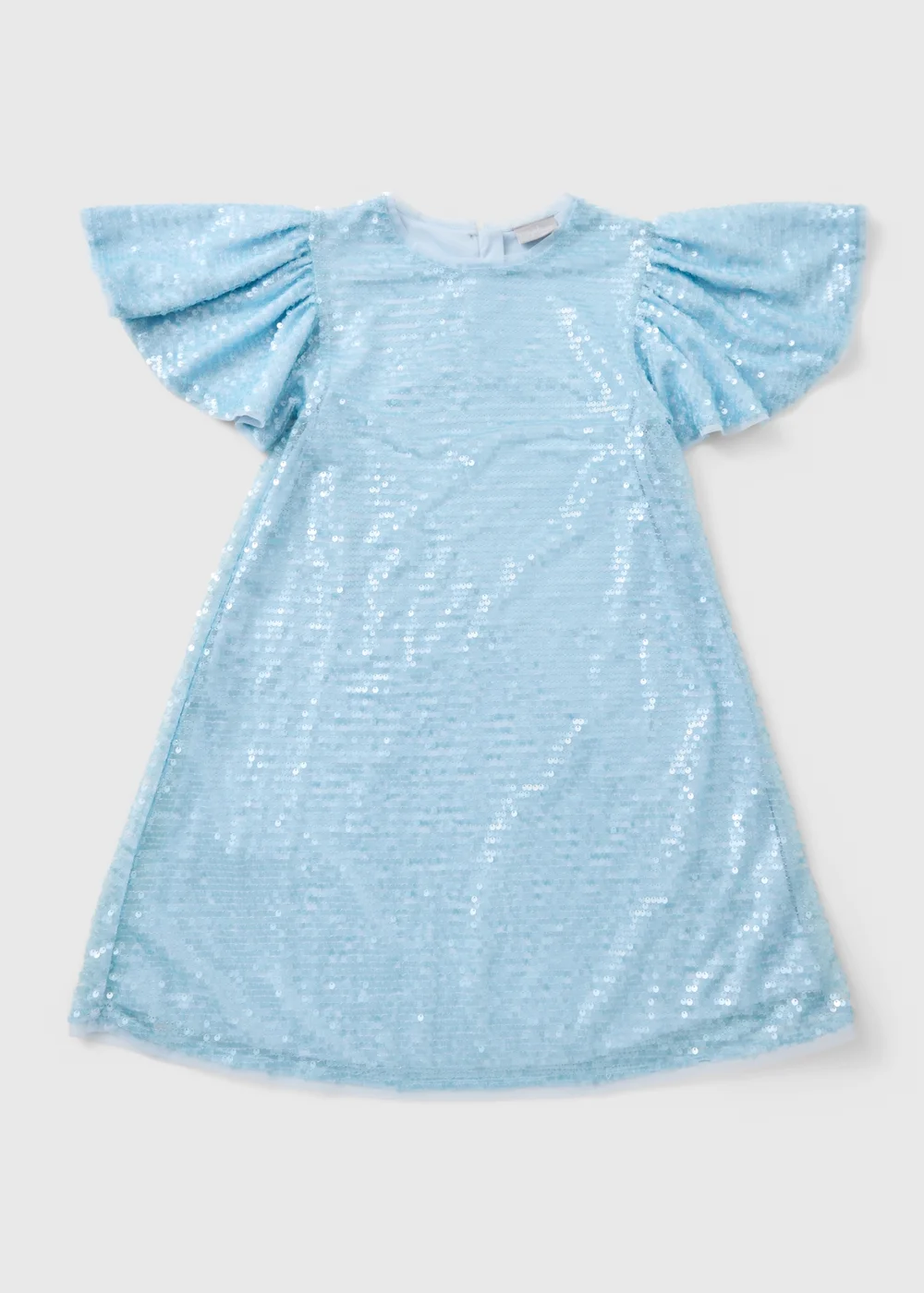 Girls Blue Sequin Dress (7-15yrs) - 7 Yrs Image 1
