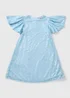 Girls Blue Sequin Dress (7-15yrs) - 7 Yrs Image 1