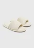 Cream Waffle Slider Slippers - Small Image 1
