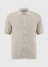 Stone Knitted Textured Shirt - Small Image 4