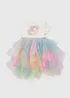 Girls Multicolour Unicorn Dress (1-7yrs) - 1-1.5 Yrs Image 1