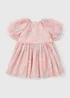 Girls Pink Floral Dress (1-7yrs) - 1 to 1 half years Image 1