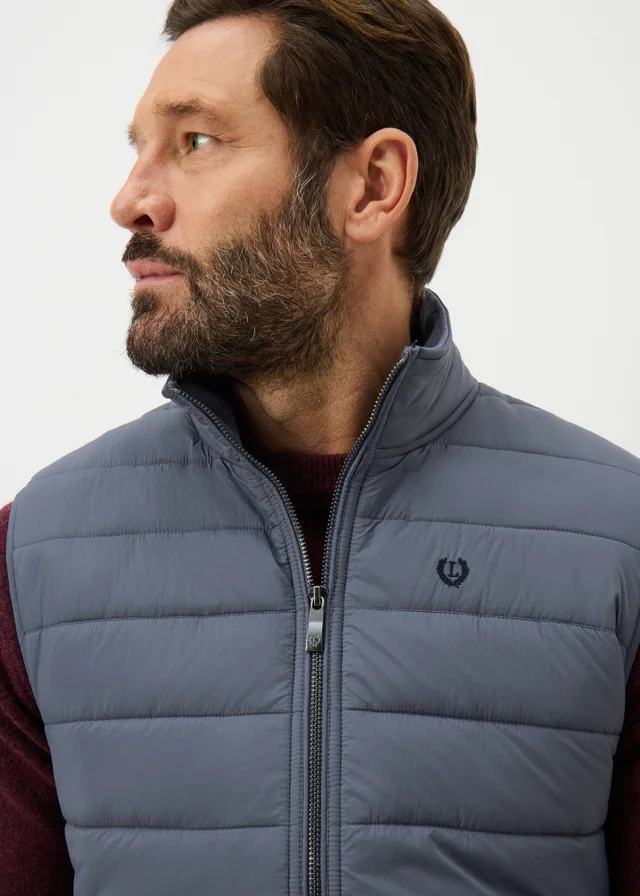 Lincoln Grey Quilted Gilet