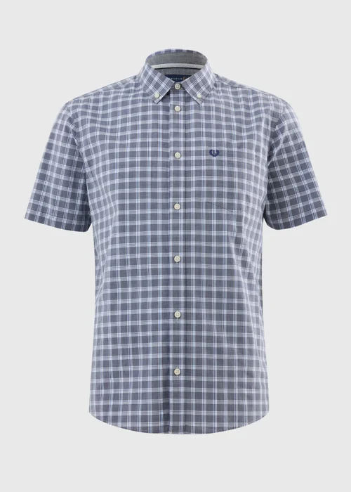 Lincoln Navy Checked Shirt - Small Image 4