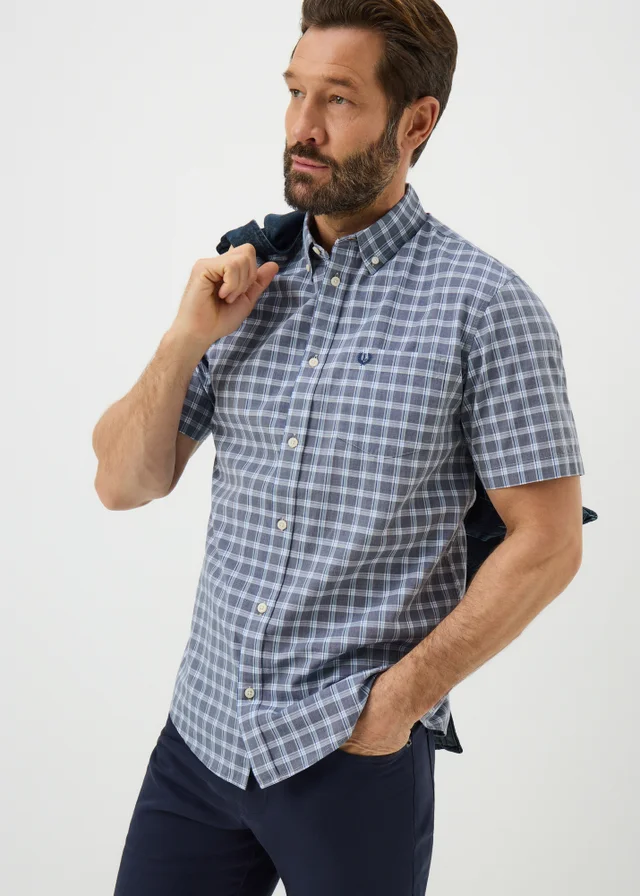 Lincoln Navy Checked Shirt