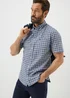 Lincoln Navy Checked Shirt - Small Image 1