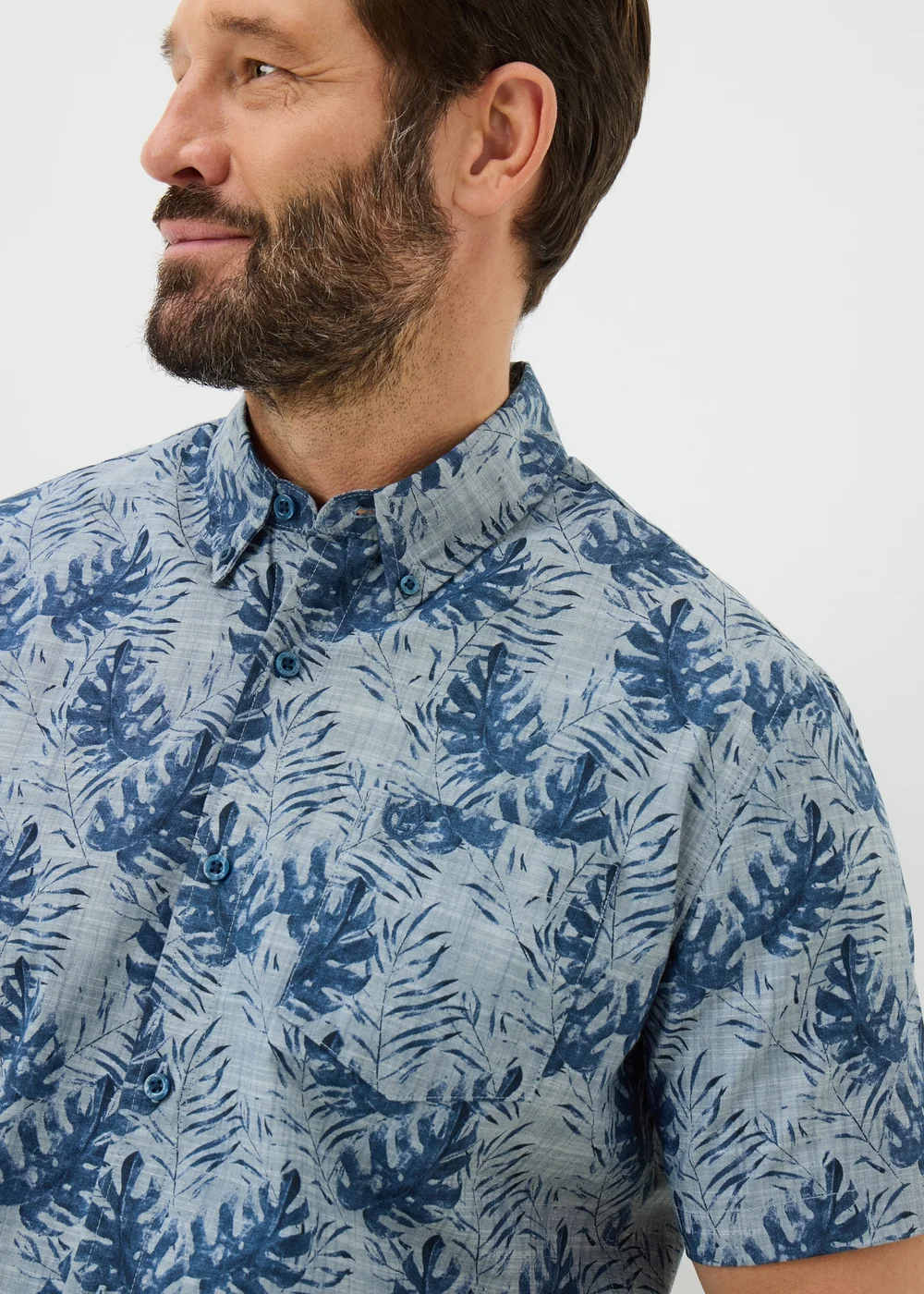 Navy Printed Shirt - Small Image 2