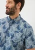 Navy Printed Shirt - Small Image 2