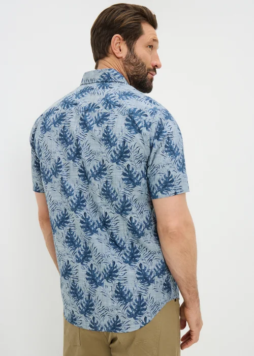 Navy Printed Shirt - Small Image 3