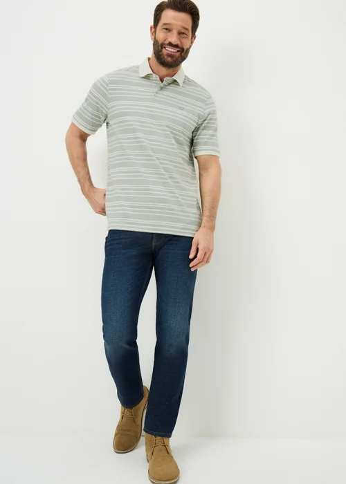 Lincoln Sage Striped Polo Top - Small Image 2