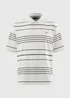 Lincoln Ecru Stripe Smart Polo Shirt - Small Image 1