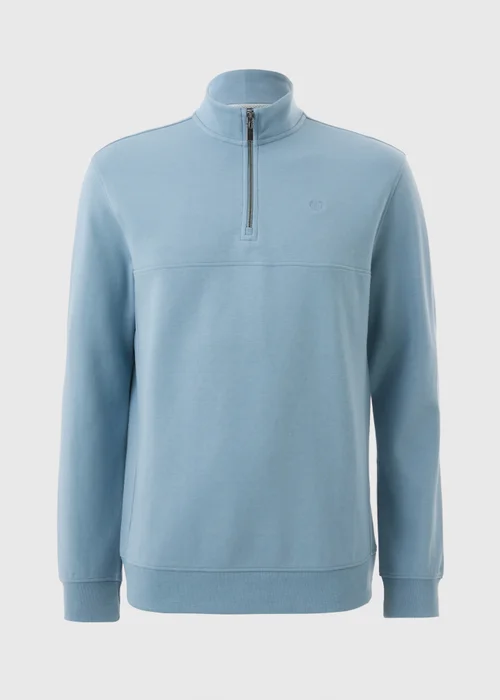 Lincoln Blue 1/4 Zip Interlock Jumper - Small Image 4