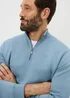 Lincoln Blue 1/4 Zip Interlock Jumper - Small Image 2