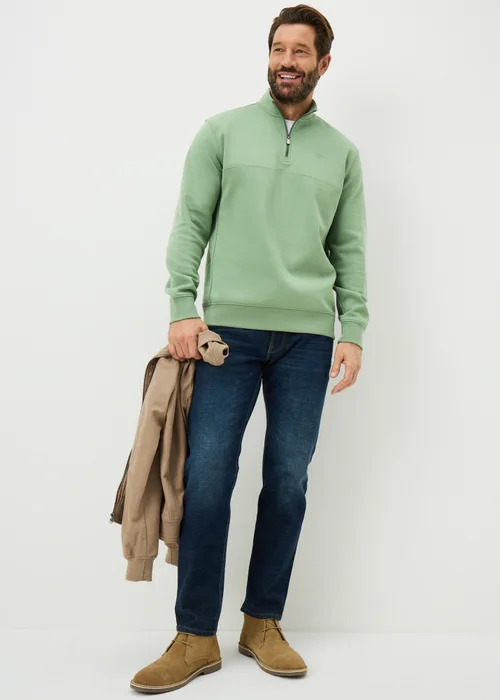 Lincoln Green 1/4 Zip Sweatshirt - Small Image 2