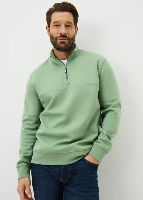 Lincoln Green 1/4 Zip Sweatshirt - Small Image 1