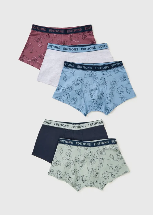 5 Pack Multicolour Floral Editions Hipsters - S Image 1