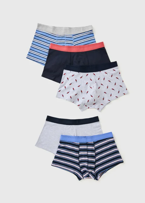 5 Pack Parrot Print Hipster Boxers - XXXL Image 1