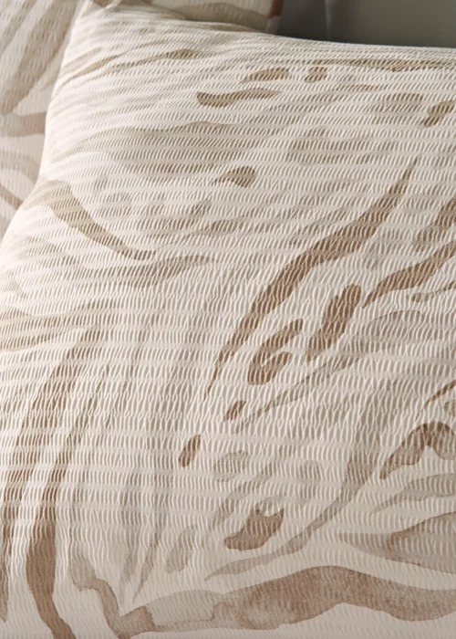 Natural Zebra Print Seersucker Duvet Set - Single Image 2