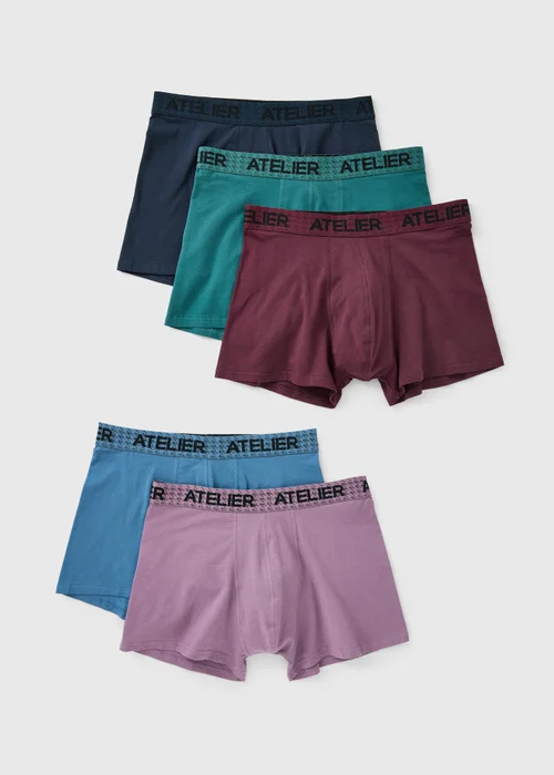 5 Pack Multi Longer Length Hipster Boxers - XS Image 1