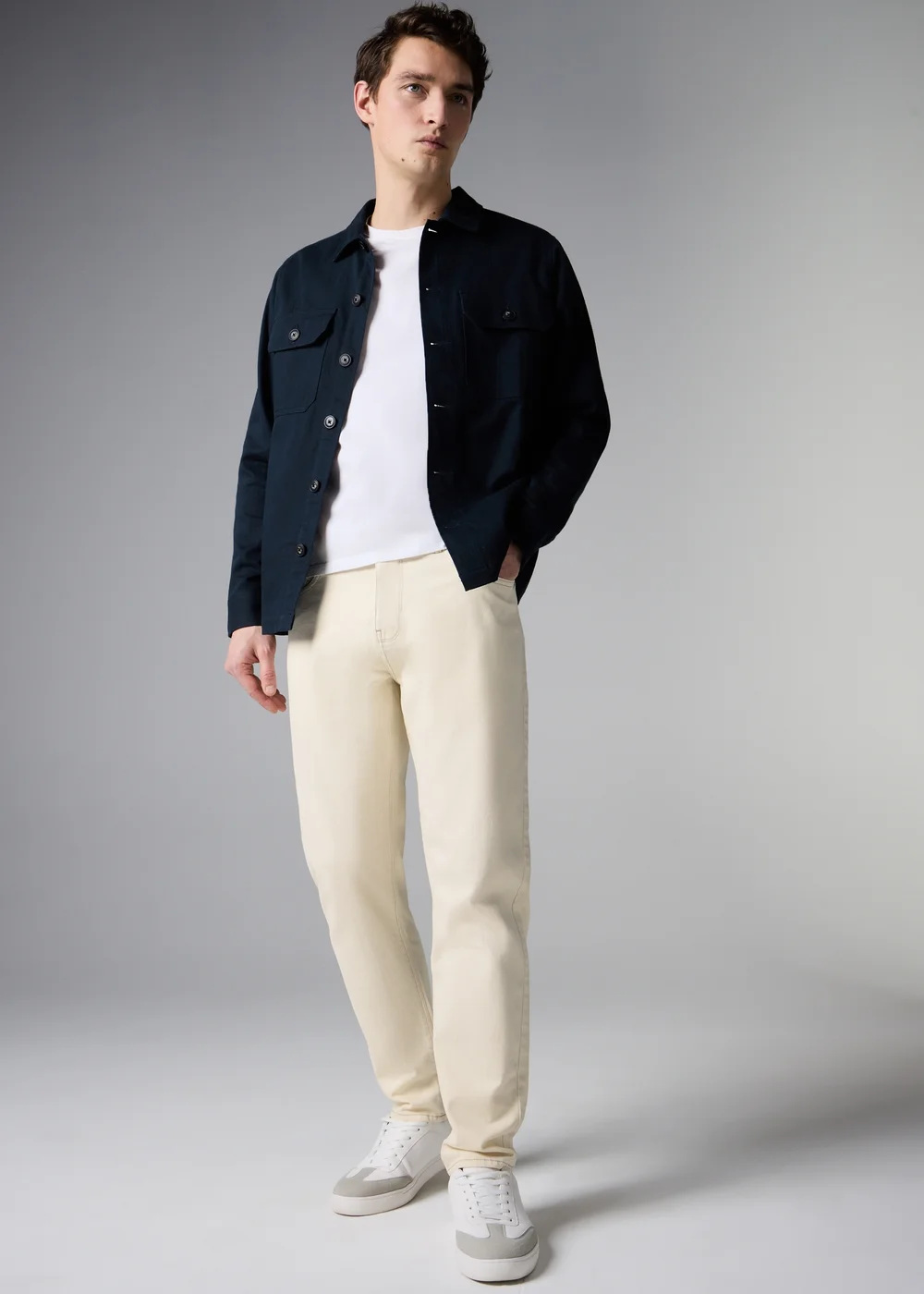 Ecru Tapered Jeans - 30 R Image 2