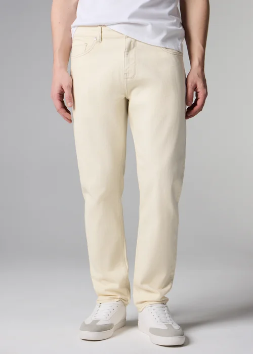 Ecru Tapered Jeans - 30 R Image 3