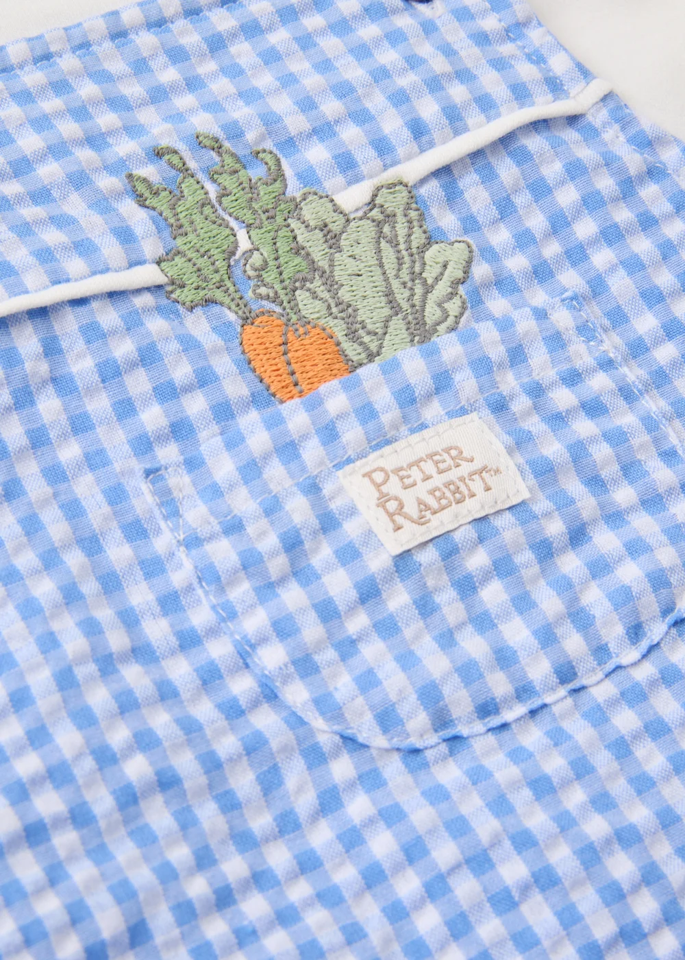 Baby Blue Peter Rabbit Gingham Dungarees (Newborn-23mths) - Up to 1 Month Image 2