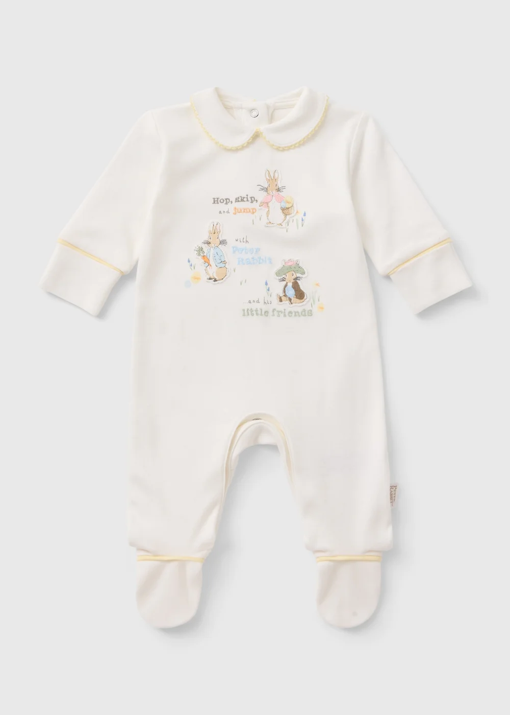 Peter Rabbit Baby Cream Sleepsuit (Newborn-12mths) - Up to 1 Month Image 1