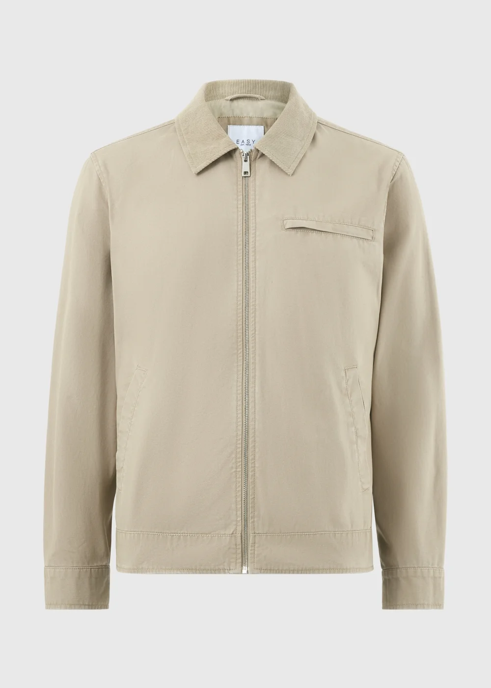 Cream Canvas Chore Jacket - S Image 3