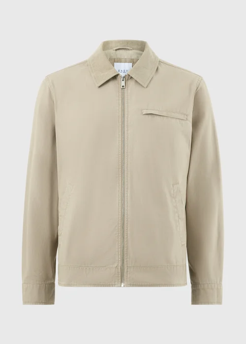 Cream Canvas Chore Jacket - S Image 3