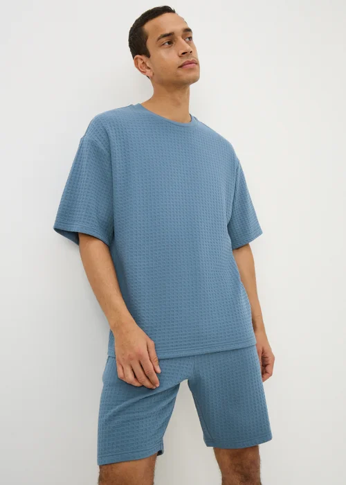 Blue Waffle Short Pyjama Set - Extra small Image 1