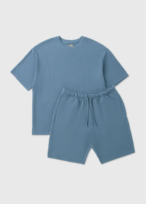 Blue Waffle Short Pyjama Set - Extra small Image 3