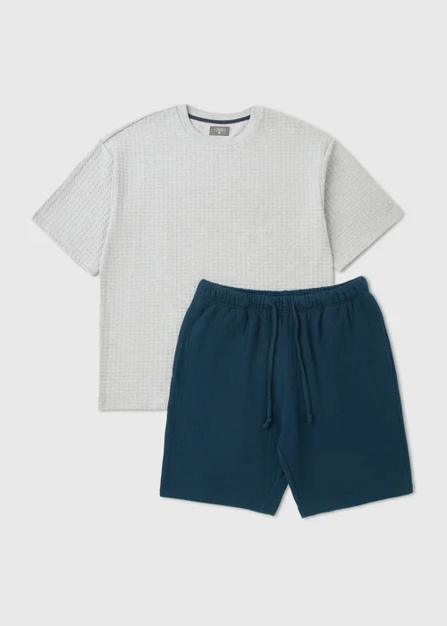 Grey Waffle Short Pyjama Set - Extra small Image 3