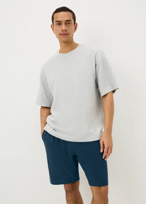 Grey Waffle Short Pyjama Set - Extra small Image 1