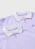 2 Pack Girls Lilac Gingham Knit Collar Dress (4-13yrs) - Age 4 Years Image 2