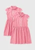2 Pack Girls Red School Dresses (3-12 Years) - Age 4 Years Image 1