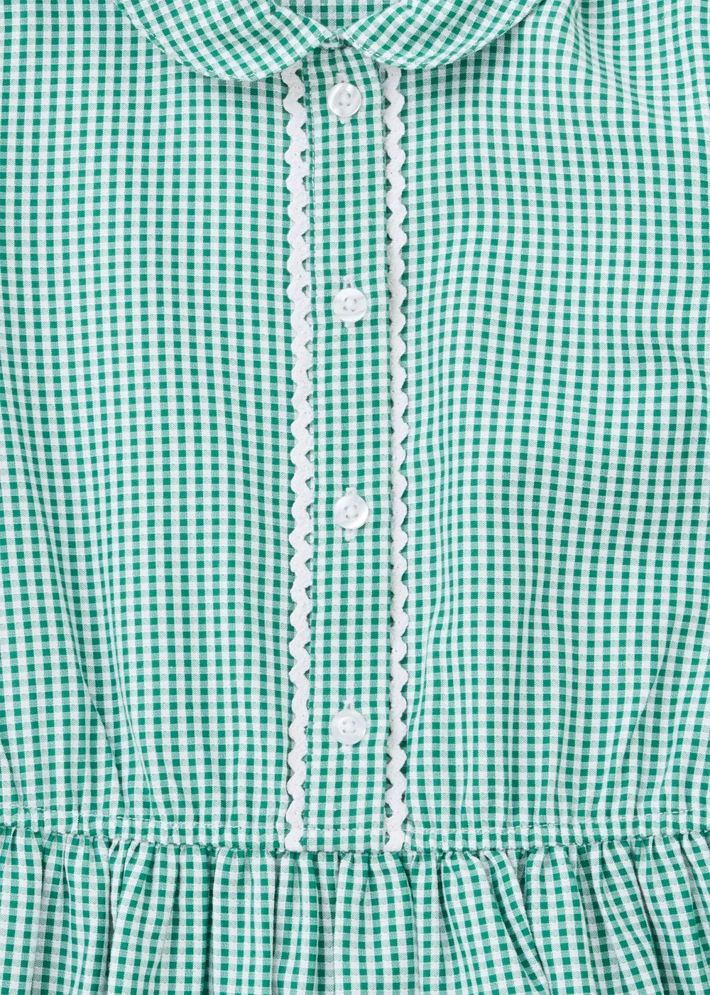 2 Pack Girls Green Traditional Gingham School Dresses (3-13yrs) - 3 Yrs Image 2
